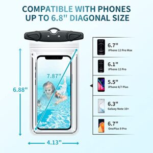 Universal Waterproof Phone Pouch, 4-Pack IPX8 Waterproof Phone Lanyard Case Compatible with iPhone 14/13/12/11 Pro Max/Pro/8 Plus, Galaxy S22/S21/S20/S10/Note 20/10/9 up to 6.8", Dry Bag for Vacation