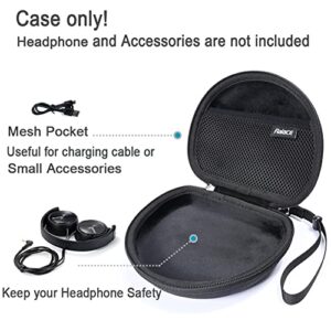 RAIACE Hard Storage Case Compatible with Sony MDRZX110NC & MDRZX110AP Noise Cancelling Headphones. (Case Only) - Black(Black Lining)