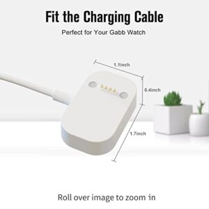 Soarking Charging Dock Compatible with Gabb Watch with 5 Feet Charger Cable White