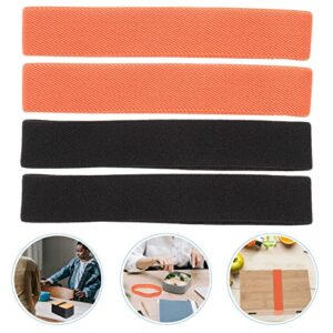 cabilock 4Pcs Bento Box Belt Lunch Box Nylon Strap Bento Box Fixing Band Double Layer Bento Box Strap for Home Outdoor Picnic Random Color