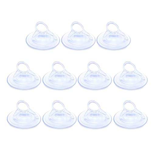 Jorzer Clear Suction Cups Plastic Sucker with Loops PVC Suction Hook for Wedding Car Balloon Decor 10PCS 3.5cm Suction Cups