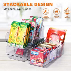 GESTONE 2 Pack Pantry Snack Organizer, Pantry Organization and Storage, Pantry Organizer Bins for Snacks, Pouches, Packets, Stackable Snack Organizers for Fridge, Kitchen, Cabinets, Table, Bedroom