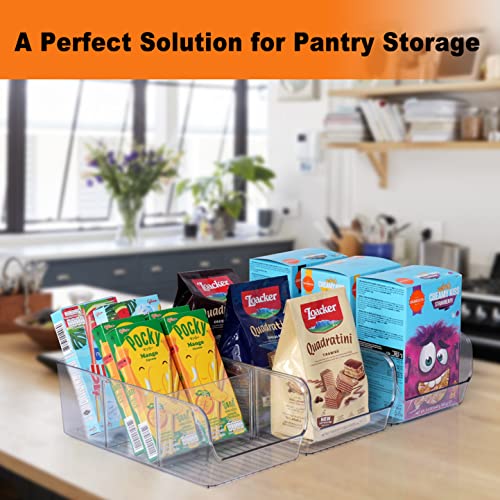 GESTONE 2 Pack Pantry Snack Organizer, Pantry Organization and Storage, Pantry Organizer Bins for Snacks, Pouches, Packets, Stackable Snack Organizers for Fridge, Kitchen, Cabinets, Table, Bedroom