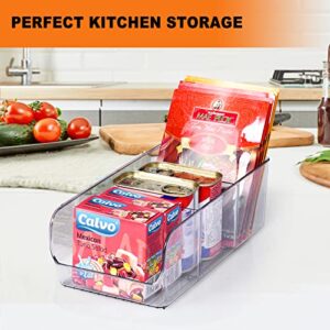 GESTONE 2 Pack Pantry Snack Organizer, Pantry Organization and Storage, Pantry Organizer Bins for Snacks, Pouches, Packets, Stackable Snack Organizers for Fridge, Kitchen, Cabinets, Table, Bedroom