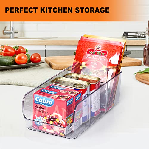 GESTONE 2 Pack Pantry Snack Organizer, Pantry Organization and Storage, Pantry Organizer Bins for Snacks, Pouches, Packets, Stackable Snack Organizers for Fridge, Kitchen, Cabinets, Table, Bedroom