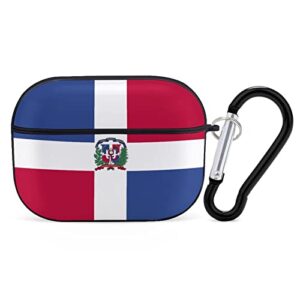 haeyev compatible with airpod pro case cover dominican flag hard case design with keychain suitable for boys girls mens womens black-style-14, one size