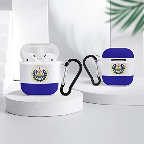 Haeyev El Salvador Flag Airpod Pro Case Cover Simple and Fashion Protective Cover for AirPods Pro with Keychain White-Style-9