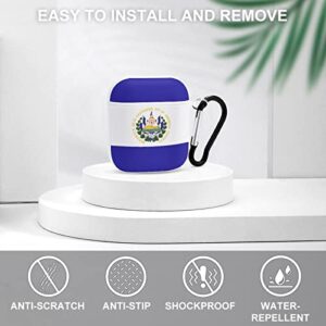 Haeyev El Salvador Flag Airpod Pro Case Cover Simple and Fashion Protective Cover for AirPods Pro with Keychain White-Style-9