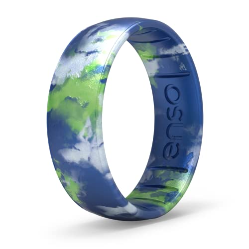 Enso Rings Handcrafted Classic Silicone Ring - Comfortable and Flexible Design - Earth Day - 10