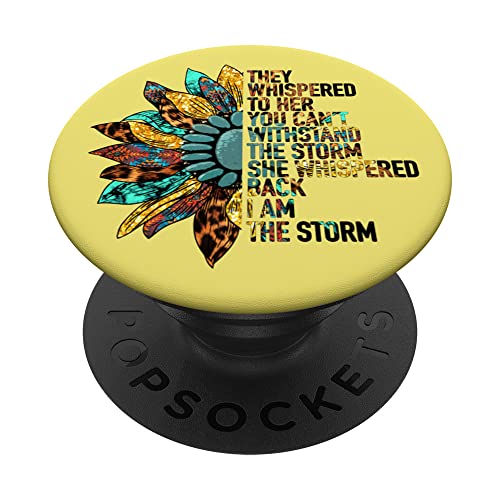 Sunflower Quote For Texas Women Strong Western Christian PopSockets Swappable PopGrip