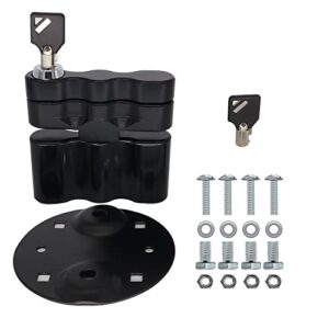 rx-lox-pm pack mount fits for rotopax fuel pack locking mount extension with backing plate base and 2 keys