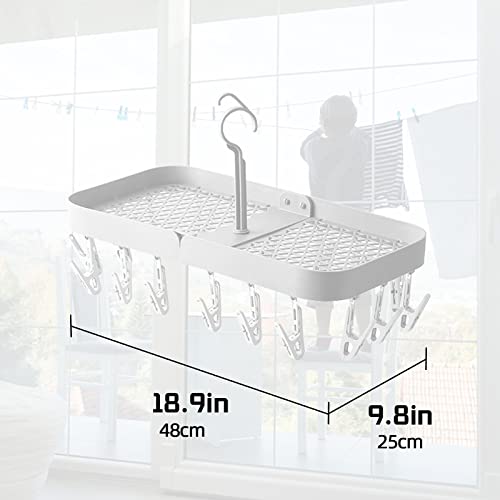 MMXYYUU Multi-Functional Drying Rack with Multiple Clips – Sock Hanger – Drip Hanger – Underwear Rack – Underwear Hanger –