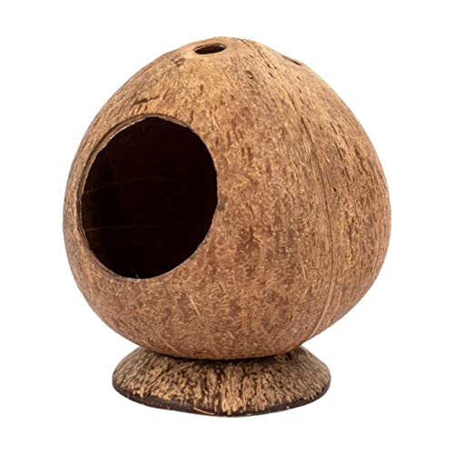 ZYMXdm Hamster Hideout Coconut Hut Small Animal Pet House Bed Pet Cave Nest Climber Chew ToySupplies,for Mice, Rats, Gerbils