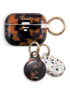 sonix brown tort case for airpods pro + brown tort, confetti (2-pack) cases for airtags