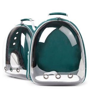 YUOCT Cat Backpack Carrier - Pet Backpack Bubble Rucksack Carry Cats & Back Pack Clear Carrying Capsule Space Backpack (Green)