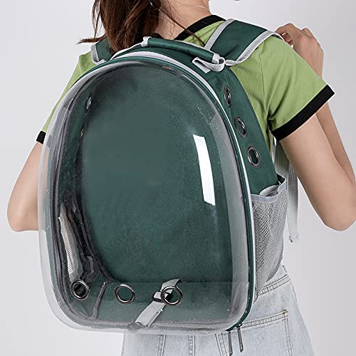 YUOCT Cat Backpack Carrier - Pet Backpack Bubble Rucksack Carry Cats & Back Pack Clear Carrying Capsule Space Backpack (Green)