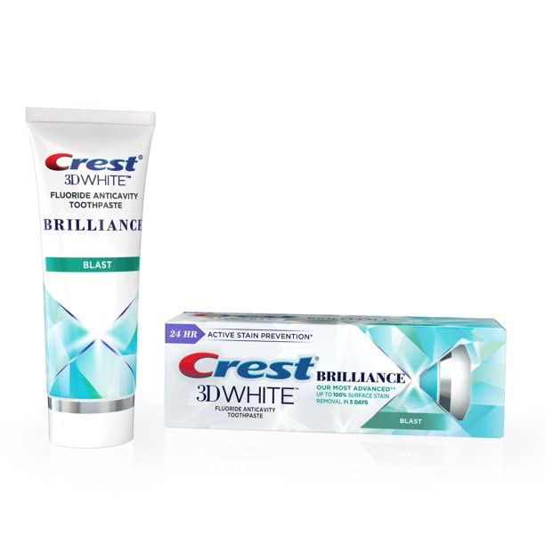 Crest 3D White Brilliance Blast Teeth Whitening Toothpaste, 3.9 oz