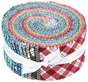 lori holt bee plaids rolie polie 40 2.5-inch strips jelly roll riley blake designs rp-12020-40