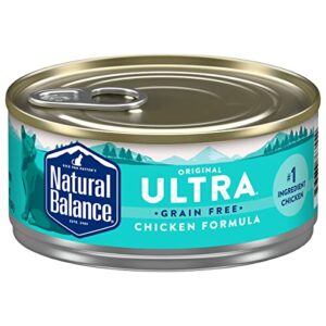 Natural Balance Original Ultra Grain Free Chicken Cat Food Wet Canned Food for Cats 5.5-oz. Can (Pack of 24)