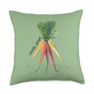 easter basket gifts ideas for all ages shirts for boys and girls carrots for easter bunny throw pillow, 18x18, multicolor