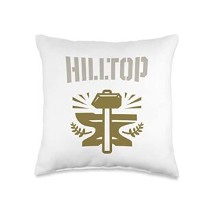 skybound entertainment the walking dead's hilltop faction throw pillow, 16x16, multicolor