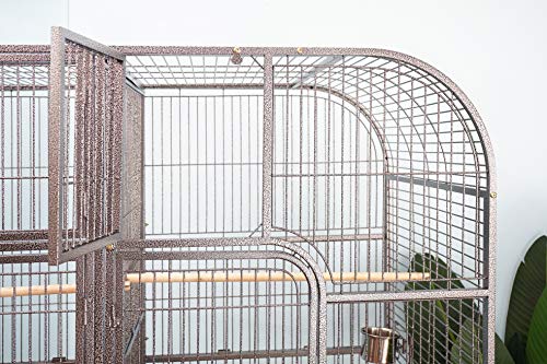 Double Cage with Center Divider for Bird Parrot Aviary W64xD32xH73 New