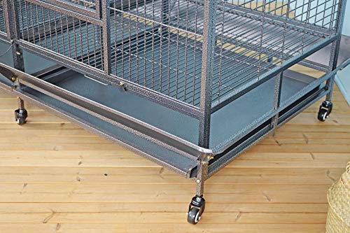 Double Cage with Center Divider for Bird Parrot Aviary W64xD32xH73 New