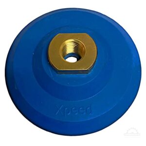 4 Rubber Backer Pad Hook and Loop Backing Pad for Angle Grinder Polishing Pads Blue