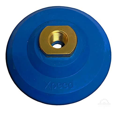 4 Rubber Backer Pad Hook and Loop Backing Pad for Angle Grinder Polishing Pads Blue