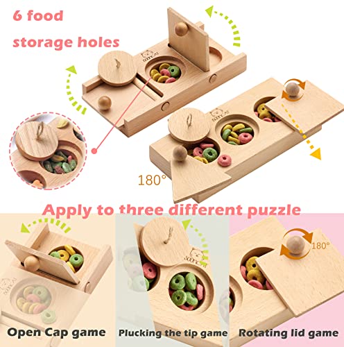 Boomcat Enrichment Foraging Toys,Puzzle Toys for Small Animals,Small pet Interactive Mental,Hide Treats Puzzle Game Hamster,Rabbit,Bunny,Rat,Guinea Pig,Chinchilla,Consume Energy and Relieve Boredom