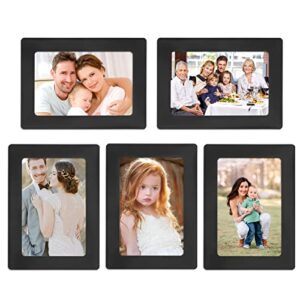 fyy picture frame 4x6, 5 pack magnetic photo frames for refrigerator, magnetic picture frames suitable for fridge, dishwasher, locker and office cabinet, horizontally or vertically