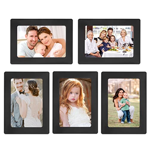 FYY Picture Frame 4x6, 5 Pack Magnetic Photo Frames for Refrigerator, Magnetic Picture Frames suitable for Fridge, Dishwasher, Locker and Office Cabinet, Horizontally or Vertically