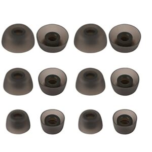 rieyuf 6 pairs ear tips for jabra elite 65t headphone, replacement silicone earbud tips, s/m/l 3 size eartips fit for jabra elite active 65t, s/m/l, gray