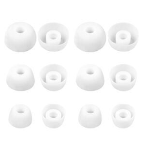 rieyuf 6 pairs ear tips for jabra elite 65t headphone, replacement silicone earbud tips, s/m/l 3 size eartips fit for jabra elite active 65t, s/m/l, white