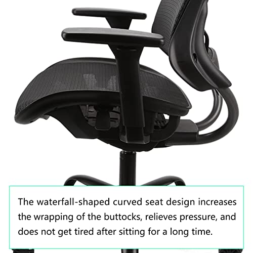 Mysuntown Ergonomic Office Chair, Ergo Mesh Desk Chair High Back Rolling Computer Desk Chair, Adjustable Headrest and Sponge Lumbar Support with 3D Armrests-Home Gaming Chair