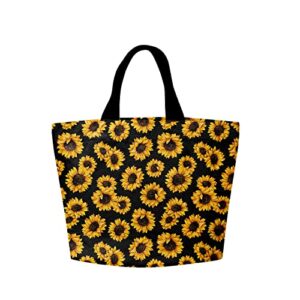 omxnaqz tote bag shoulder bag school sunflower tote bags large capacity grocery bag lightweight reusable convenient beach bags women shopping bag gift