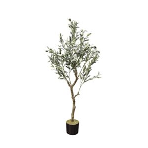 seelinns artificial olive tree 4.01ft fake olive silk tree large faux plants indoor tall olive branch and fruits with potted for home office living room decor