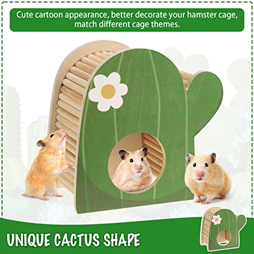 PAWCHIE Hamster Hide Small Animals Hideout - Wooden House Hut with Climbing Ladder, Hut Cage for Hamsters Gerbils Chinchillas Mice or Similar-Sized Pets