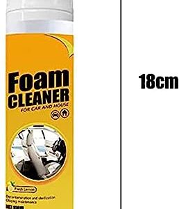 Multipurpose Foam Cleaner Spray, Foam Cleaner for car and House Lemon Flavor, Leather Decontamination, Multi-Functional Foam Cleaner, Cleaning Spray for Car Interior Ceiling Leather Seat (2Pcs(2*100ML))