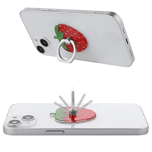 MZELQ Phone Ring Holder- Cute Pattern Red Strawberry 3 PCS Finger Ring Holder Kickstand [Washable] [Removable], 360°Rotation Compatible with Cell Phone for iPhone Samsung Galaxy