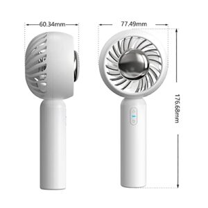 Sun3drucker Portable Cold Compress Handheld Fan - USB Rechargeable Fast Cooling Icy Mini Personal Hand Fan with 3 Speed for Office, Outdoors, Travel, Hiking, Camping
