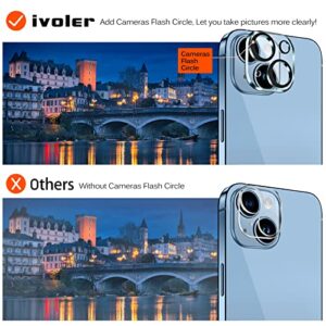 ivoler [3+3 Pack] Tempered Glass for iPhone 14 Plus 6.7" [3 Pack] with [3 Pack] Camera Lens Screen Protector with [Alignment Frame], Anti-Scratch Case Friendly Transparent HD Clear Film