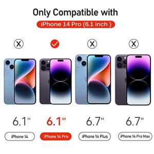 ivoler Screen Protector [3+3 Pack] for iPhone 14 Pro 6.1 inch [3 Pack] with [3 Pack] Camera Lens Protector, Double Shatterproof Tempered Glass [Easy Installation Frame] [9H Hardness] [99.99% HD Clear]