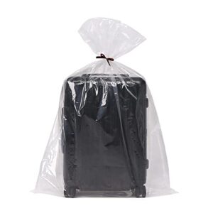 6 pack 32*47 inches 2 mil clear plastic storage bags giant moving and storage bag for blanket clothes and big plush toys luggage, suitcase, comforter, chair,reusable(include 10 brown ties,flat)