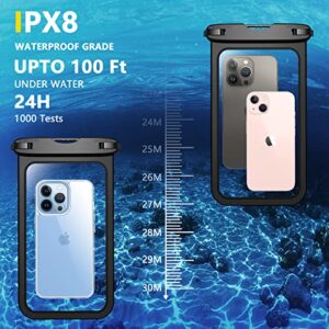 [9"] Wilbur Large Waterproof Phone Pouch,IPX8 Underwater Cell Phone Case Universal Dry Bag for iPhone 13 Pro max/12 Pro/11/SE/XR/X/8,Galaxy S22+/S21,Note 20/10,Pixel,OnePlus;for[Floating/Swimming]