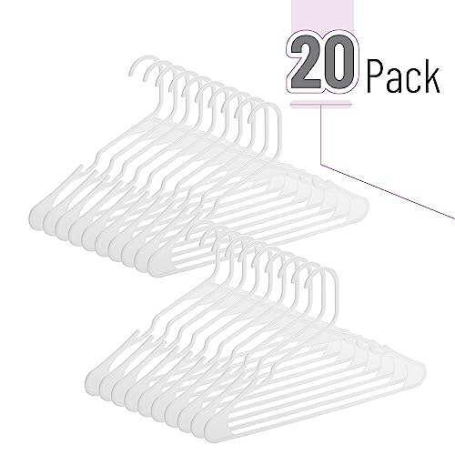 Mr. Pen- Plastic Hanger, 20 Pack, White Plastic Hangers, Hangers, Clothes Hanger, Coat Hanger, White Hangers, Clothes Hangers Plastic, White Hangers Plastic, Plastic Hangers 20 Pack, Hangers White