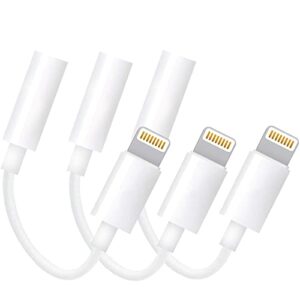 (apple mfi certified) lightning to 3.5mm headphone jack adapter, 3 pack iphone to 3.5mm audio aux jack adapter dongle cable converter compatible with iphone 13 12 11 pro xr xs max x 8 7 ipad