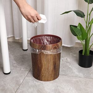 Homoyoyo Wooden Wastebasket Trash Can Vintage Retro Simulation Wood Garbage Bin Container Bin Farmhouse Style Trash Can for Home Office 29x22cm