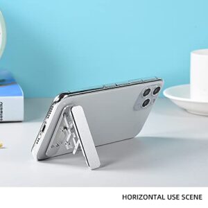 VEVOOD Mobile Phone Desktop Llazy Bracket Flat Back Support Shelf Multi-Functional Portable Aluminum Alloy Foldable Ssmall Bracket (Silver)