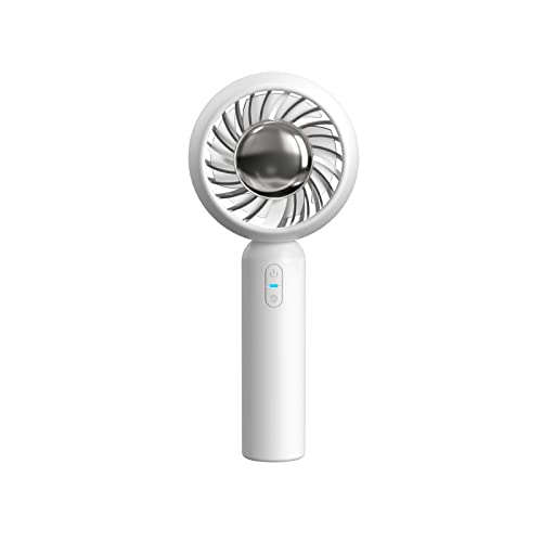 Lawrni Handheld Cool Fan, [Ice Hockey Cooling] Mini Portable Hand Fan,Summer USB Rechargeable Personal Fan, Small Fan with 3 Speeds and for Travel/Commute/Makeup/Office